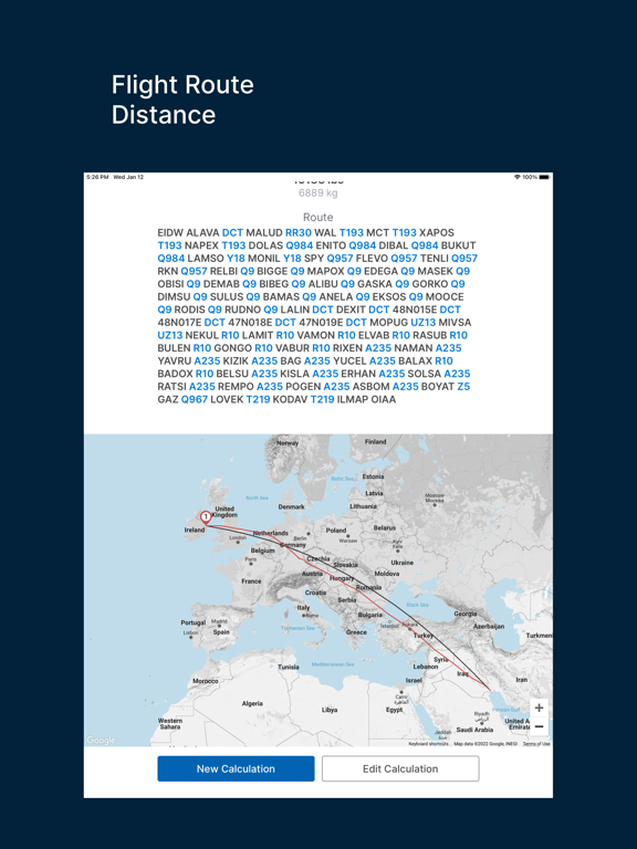 Flight Time Calculator iPad screenshot