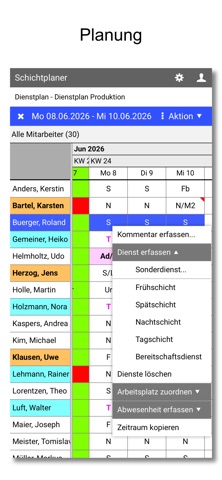 Schichtplaner RPS screenshot