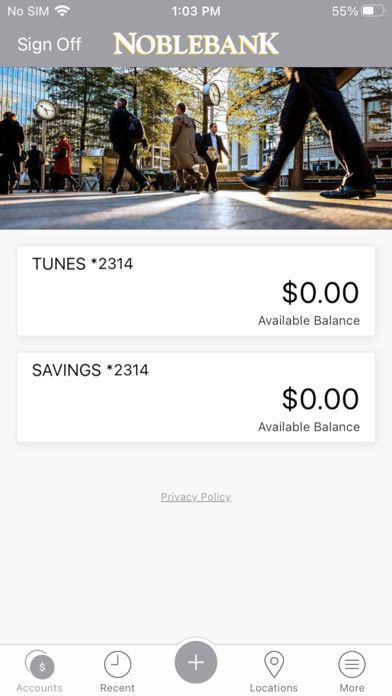 NobleBank Business Mobile Screenshot