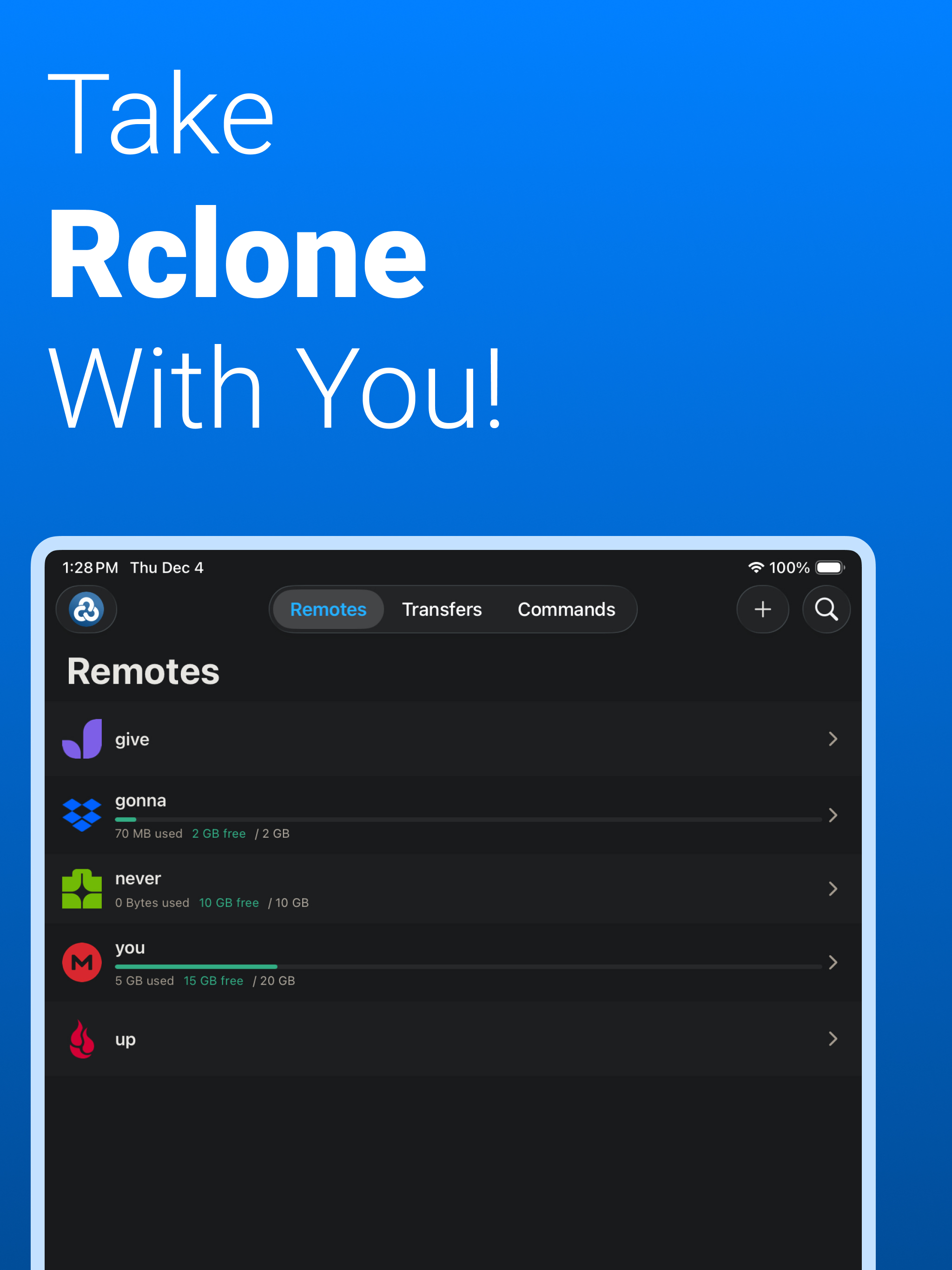Rclone UI