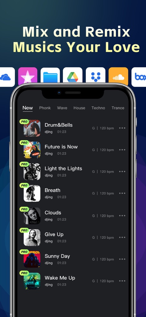 DMixer : Your Pocket DJ Studio - The app offers seamless integration with various cloud services and provides powerful playlist tools for comprehensive music management.