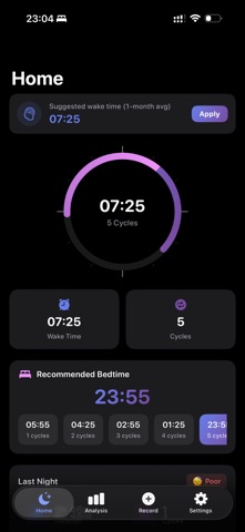 R90 sleep assistant iPhone screenshot