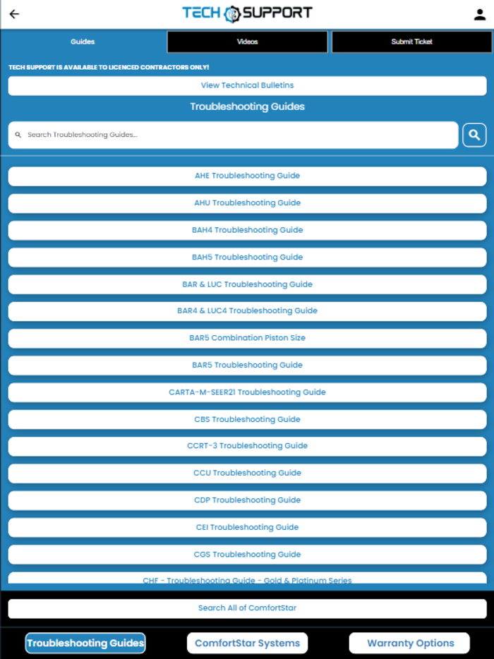 ComfortStar Tech Support