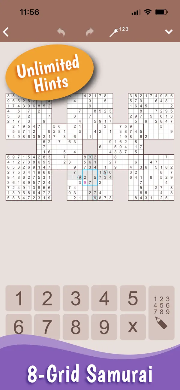 Screenshot #2 pour MultiSudoku: Samurai Sudoku