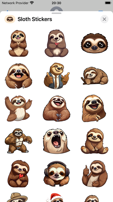 Screenshot #1 pour Sloth Sticker Pack