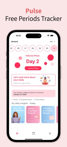 Pulse Periods Tracker iPhone screenshot