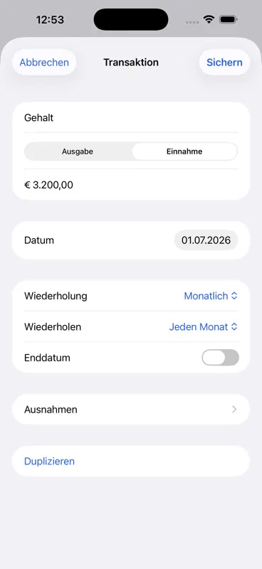 Money Forecast: Finanz Planung screenshot 5 of 10