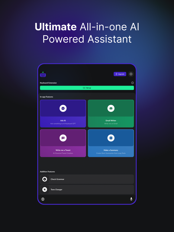 AI Assistant + Keyboard iPad screenshot 4 - Productivity app