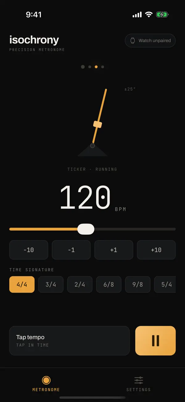 Screenshot #3 pour Cadence - Haptic Metronome
