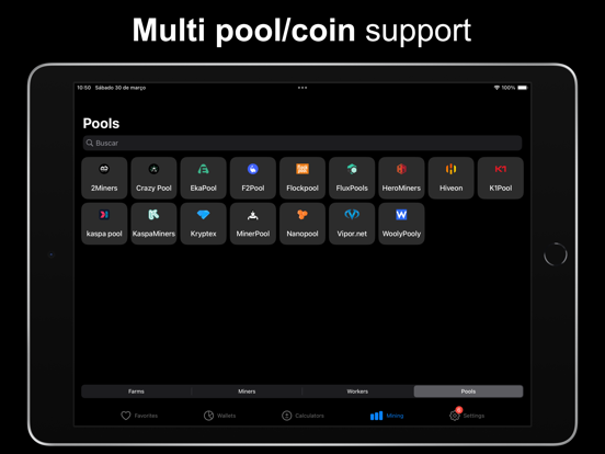 Hashrate iPad screenshot 4 - Finance app