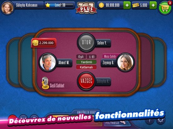 Screenshot #5 pour 101 YüzBir Okey Plus