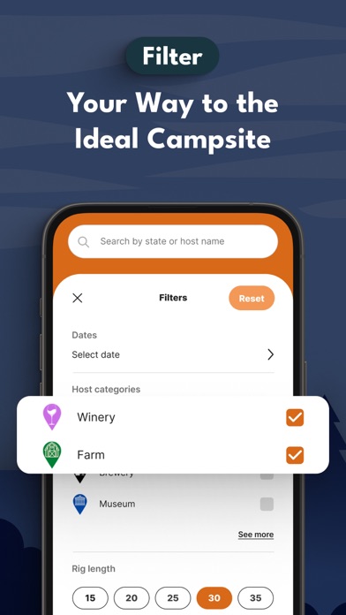 RV Overnights - Camping Sites Screenshot