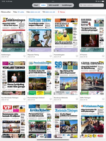 Erna Media E-tidningar iPad screenshot