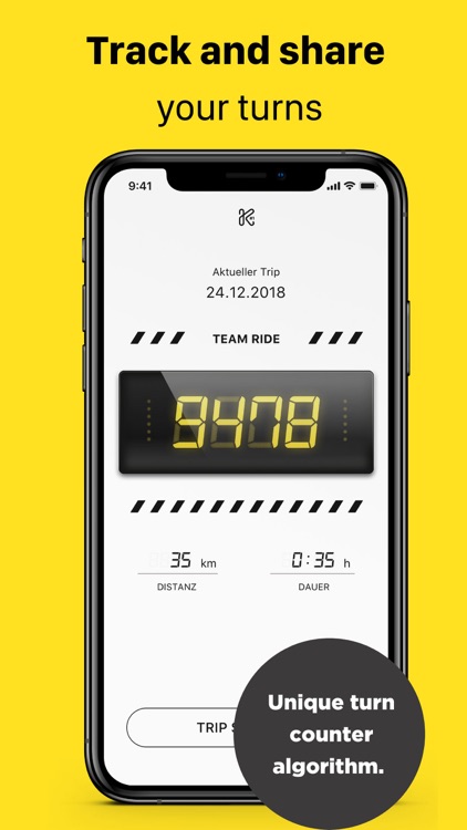 Kurvenheld Turns Tracker. Navi