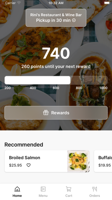 Rini's Restaurant & Wine Bar app screenshot