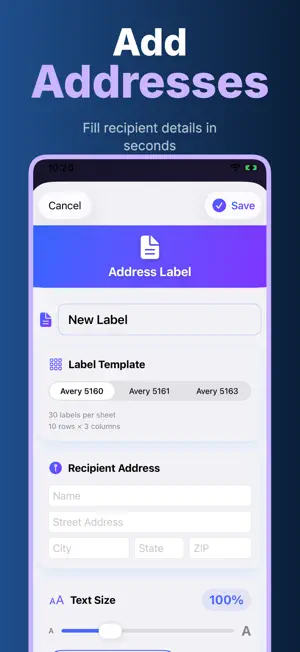 Address Label Maker & Envelope screenshot 2