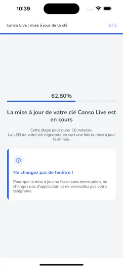 Capture d'écran de Conso Live Update sur iPhone 3