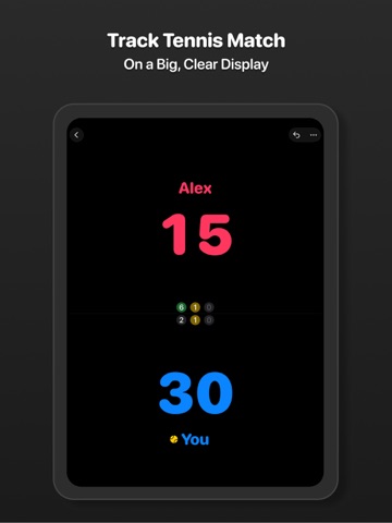 Tennis Match Score Keeper iPad screenshot