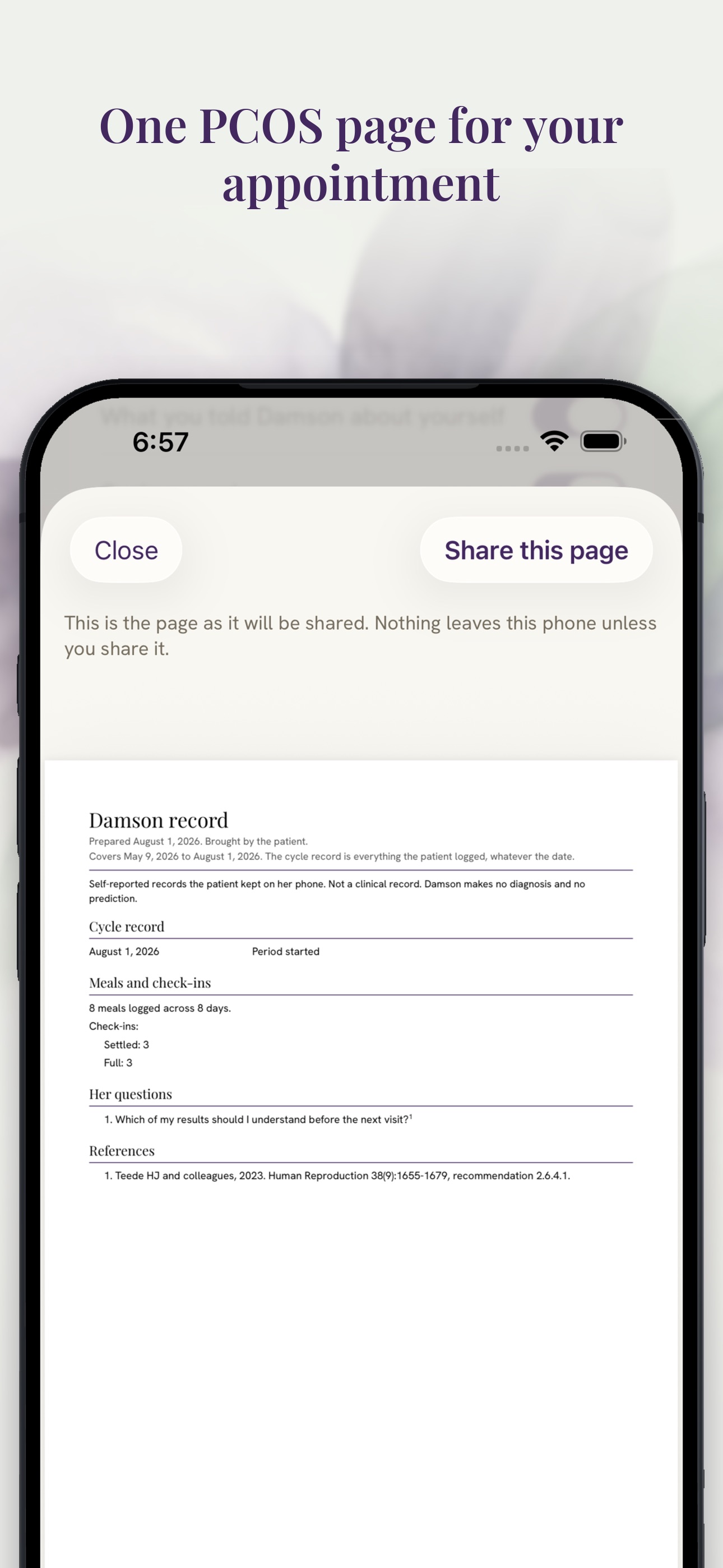 Screenshot 8 of PCOS Meal & Symptom: Damson