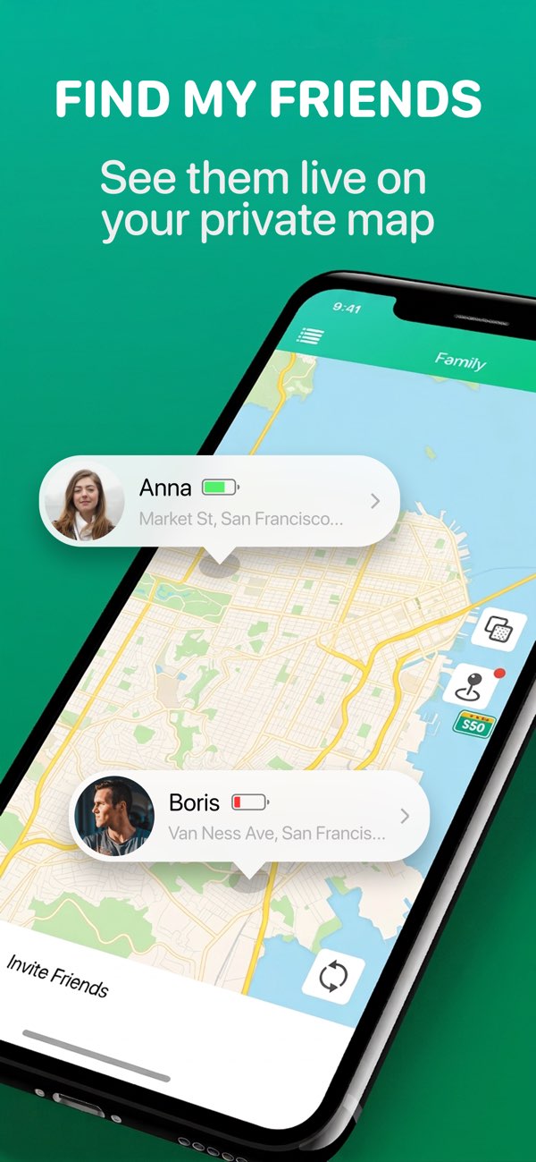 Find My Friends · Family Phone App Store screenshot