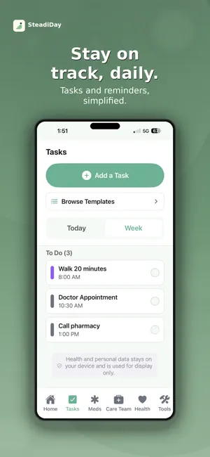 SteadiDay: Senior Wellness 50+ screenshot 4