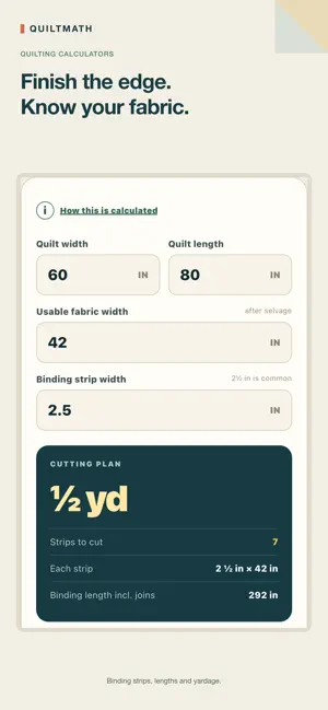 QuiltMath: Quilt Calculator screenshot 1