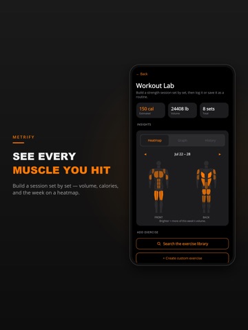 Metrify: AI Calorie Tracker iPad screenshot