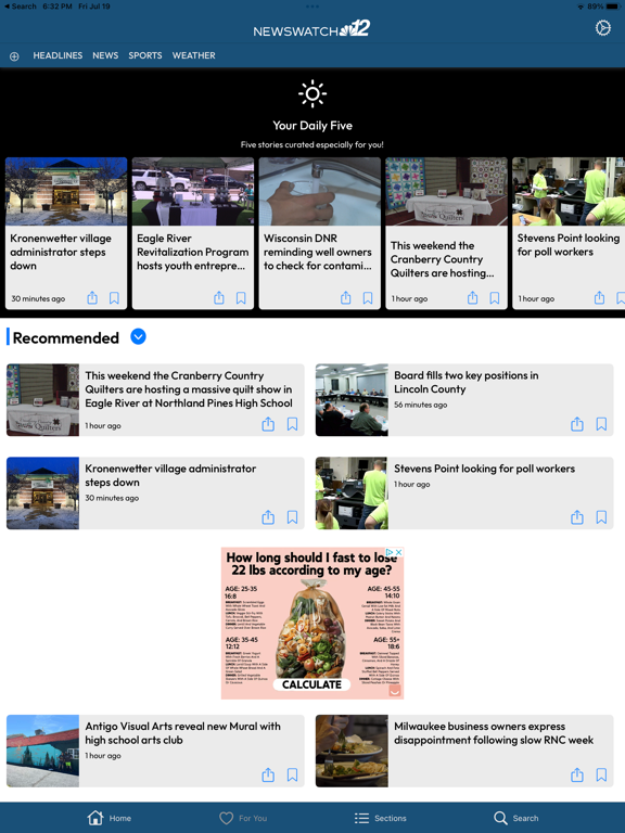 WJFW iPad screenshot 4 - News app