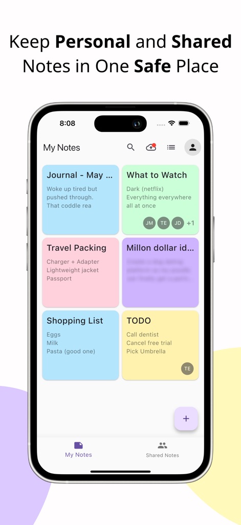 Shared Notes: Couples & AI - Productivity App | MWM