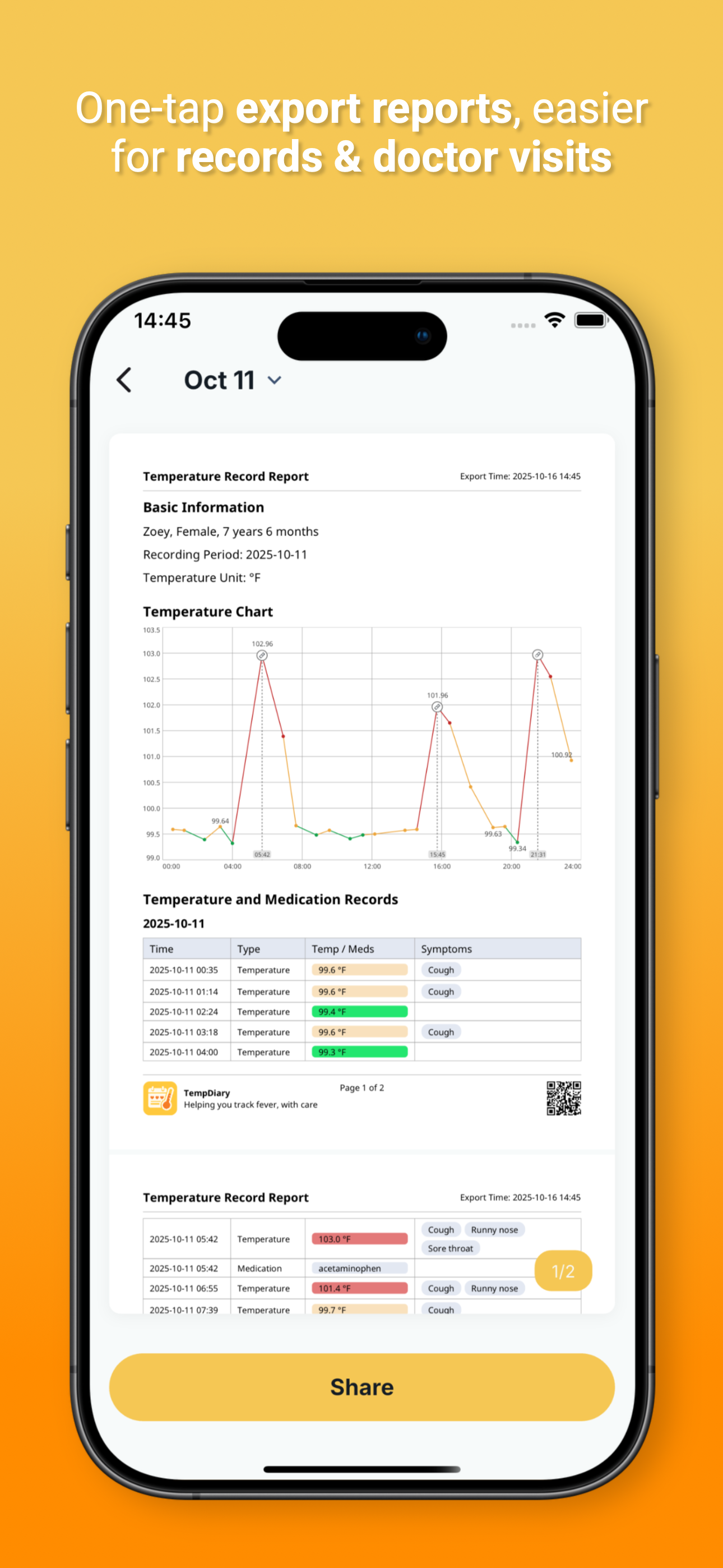 Fever & Med Tracker: TempDiary screenshot 6