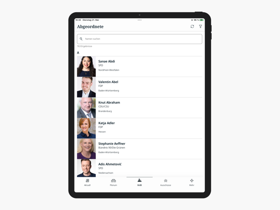 Deutscher Bundestag iPad screenshot 4 - News app