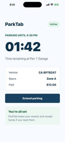 ParkTab iPhone screenshot