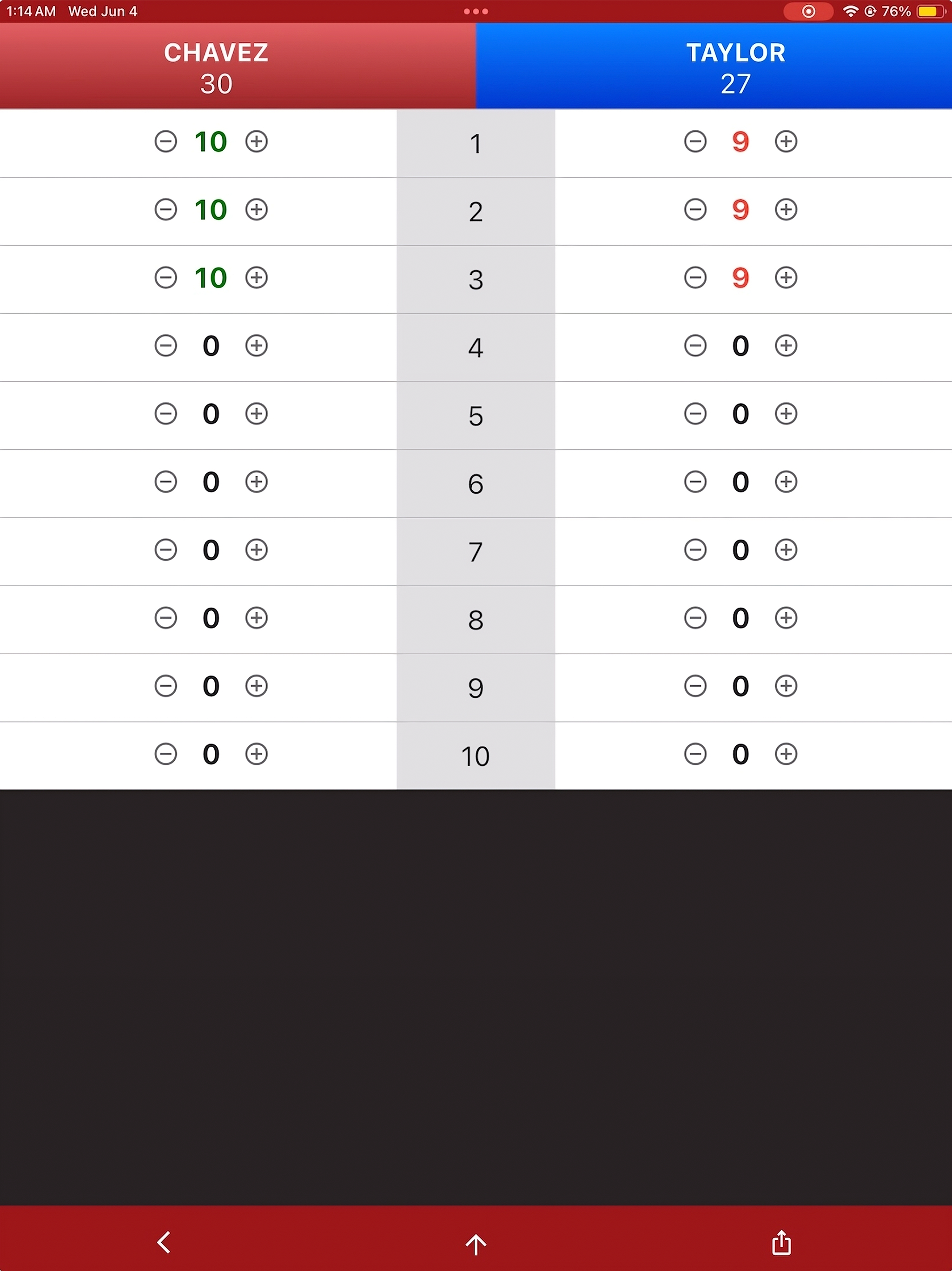 iScorez Boxing Scorecard