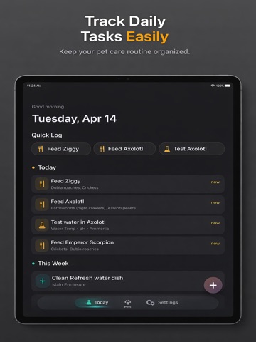 Crittora - Exotic Pet Tracker iPad screenshot