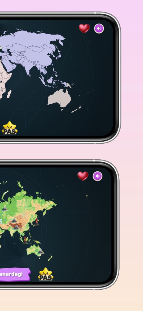 Türkiye ve Dünya Haritaları - Immerse yourself in the "Dünya Haritası" through varied continental views and the intricate depiction of global mountain ranges and diverse landscapes.