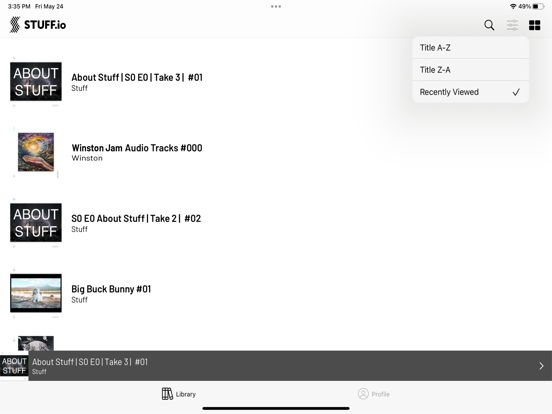 Stuff - Own Your Content iPad screenshot 1 - Entertainment app
