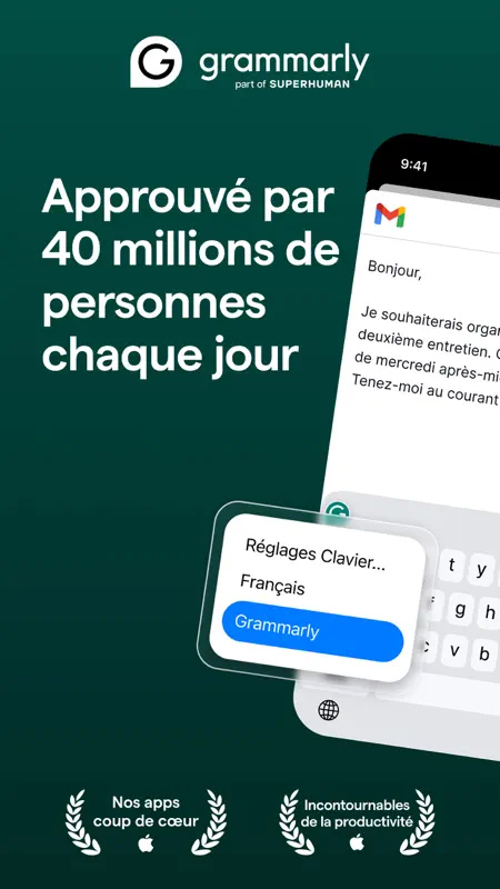 Grammarly: clavier IA & notes screenshot 1 of 10