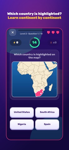 MapNinja: Flags & Map Quiz skærmbillede 3