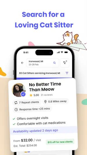 Meowtel: In-Home Cat Sitting screenshot 2