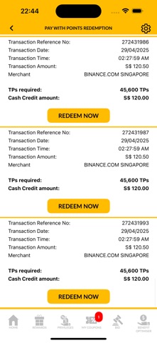 MAYBANK TREATS SG iPhone screenshot
