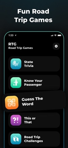 Road Trip Games For Group: RTG iPhone screenshot