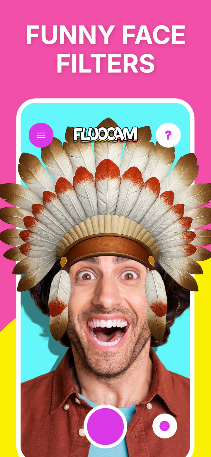 Funny face filters FluoCam screenshot 1