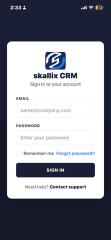Skallix CRM iPhone screenshot