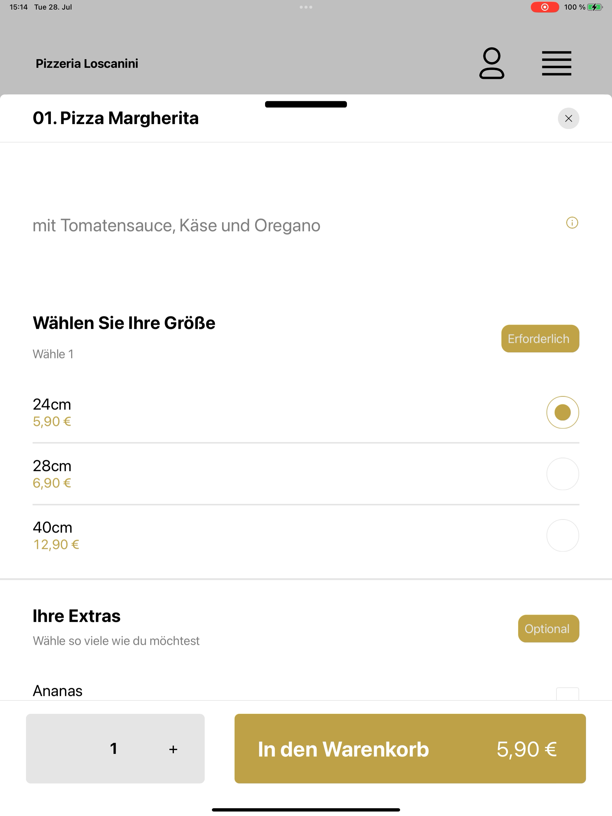Pizzeria Loscanini Münster screenshot 16