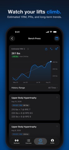 My Workout Logs iPhone screenshot