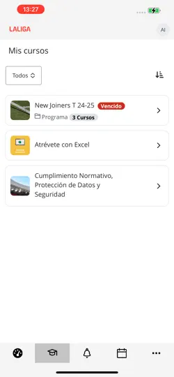 Captura de pantalla de LALIGA Corporate Academy en iPhone 2