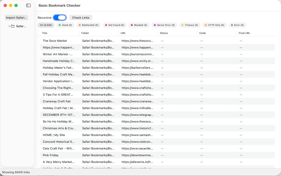 #4. Basic Bookmark Checker (macOS) di: Donald Laird