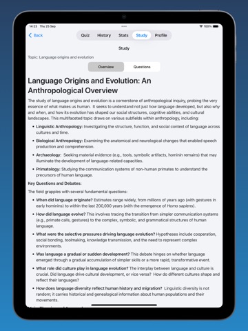 Anthropology iPad screenshot