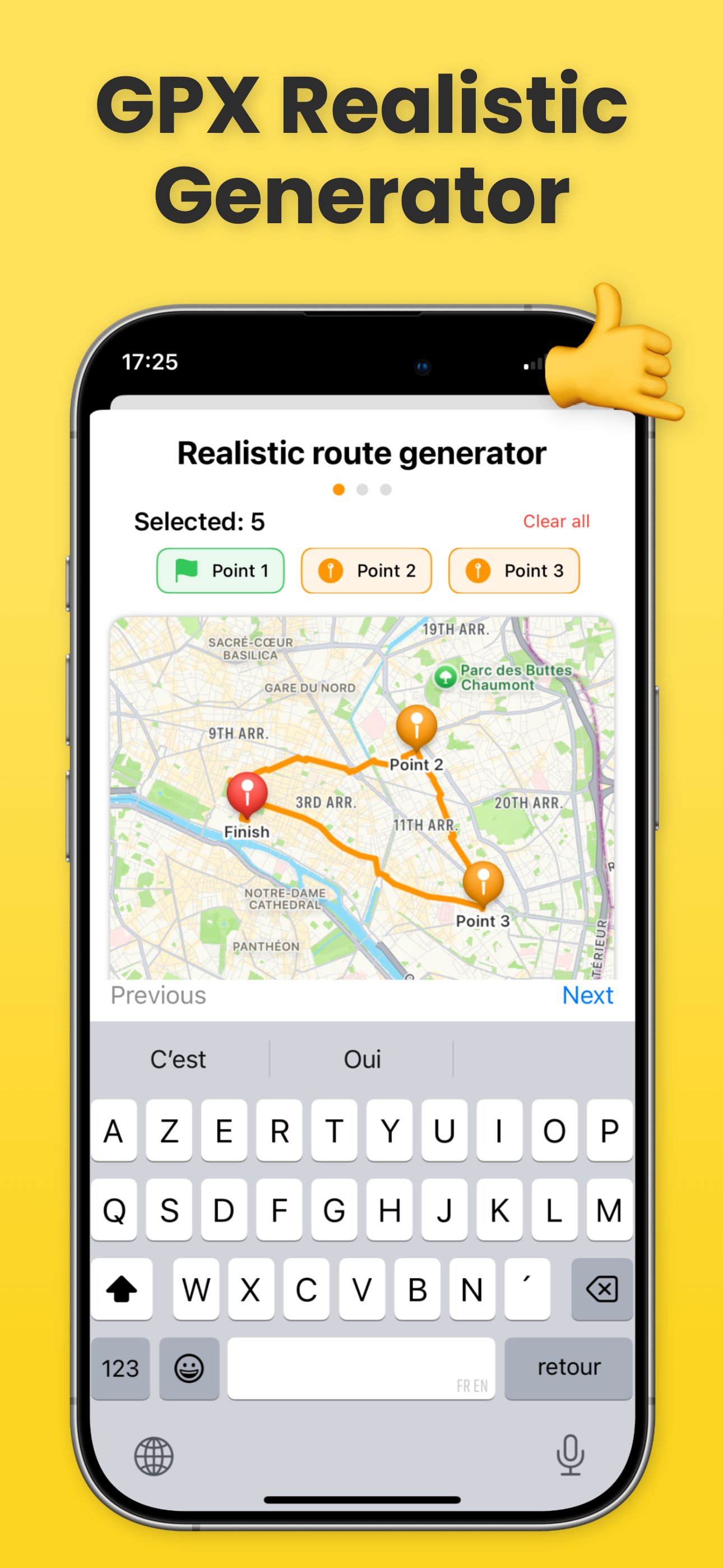 GPX file generator -Jockey run