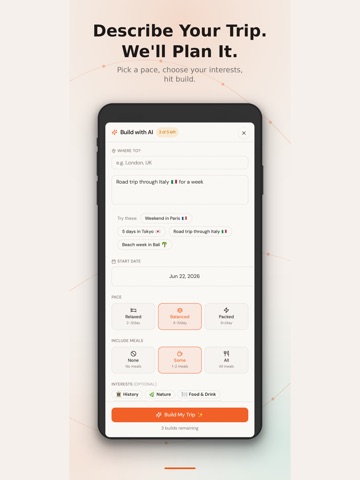 Plany - AI Travel Planner iPad screenshot
